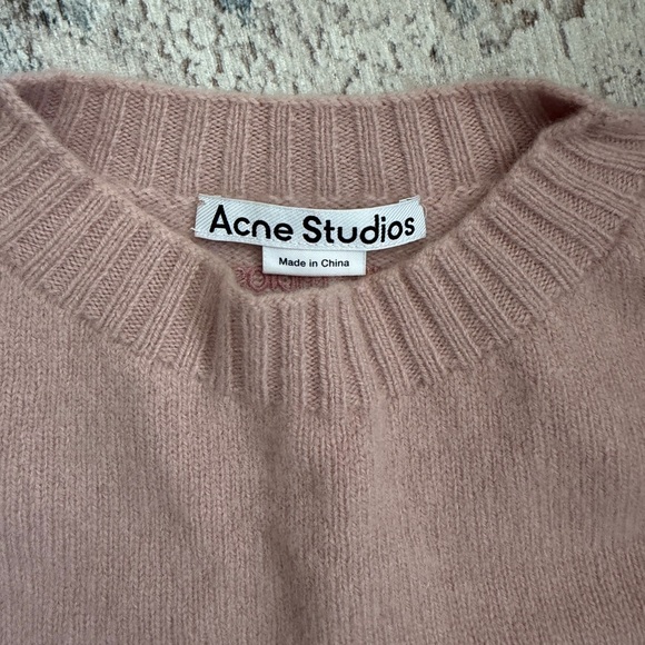 Acne Pink Cropped Wool Women\'s Sweater Size XS